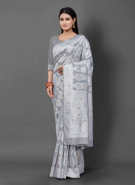 Apple Linen Jacquard 34 Casual Wear Wholesale Cotton Silk Sarees
